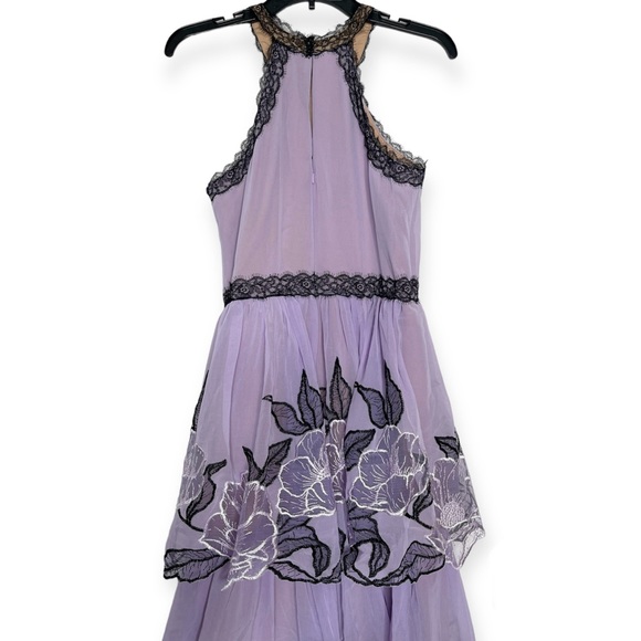 Marchesa Notte Floral Embroidered Chiffon Tulle Gown, NWT - Picture 9 of 15